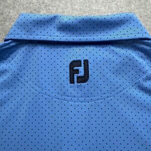FootJoy Mens ProDry Golf Polo Shirt Medium Blue MicroDot Bent Tree Country Club